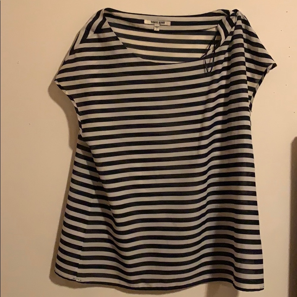 Navy and White striped tee shirt